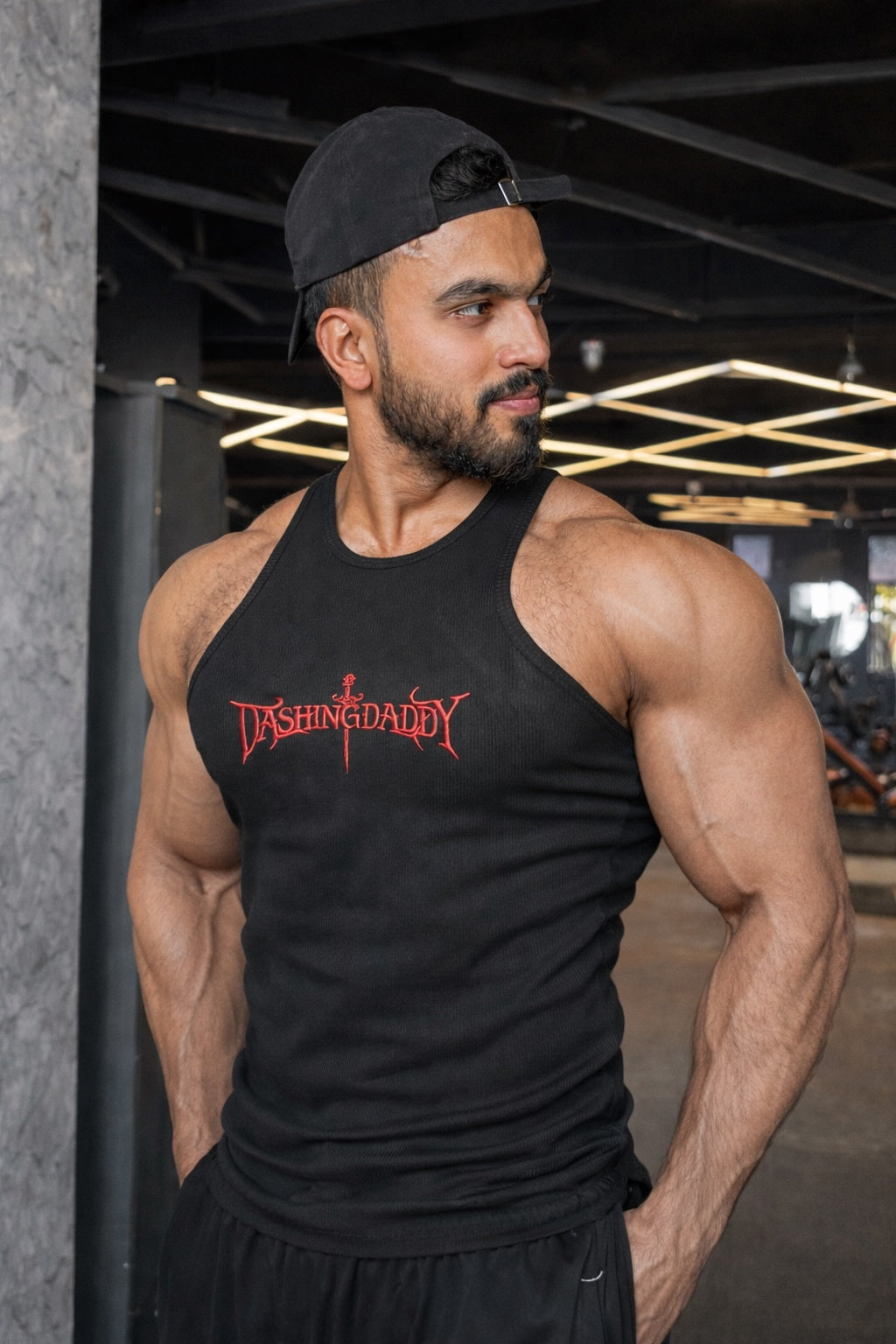 DADDY’s Ribbed Vest (BLACK & MAROON)