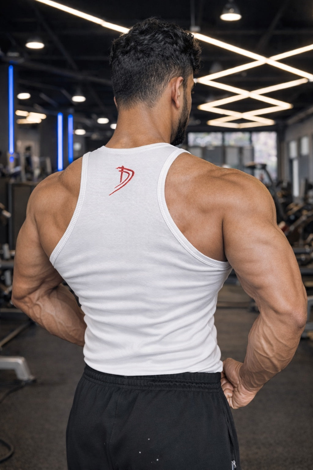 DADDY’s Ribbed Vest (WHITE & MAROON)